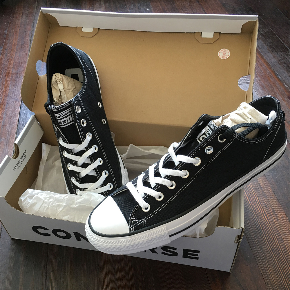 SOLD - Converse Classic Black All Star Low Tops
